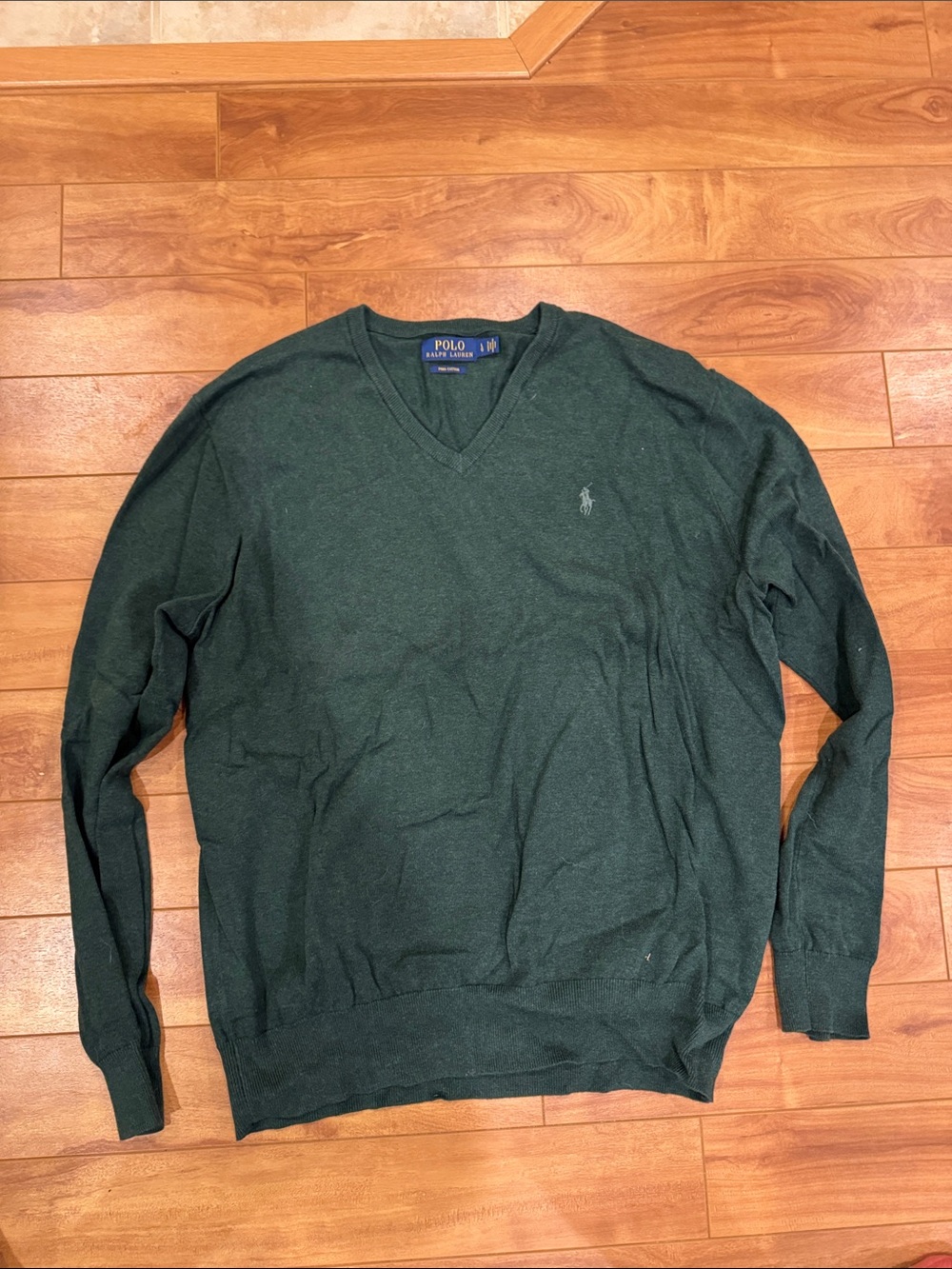 Polo by Ralph Lauren Dark Green V-Neck Sweater